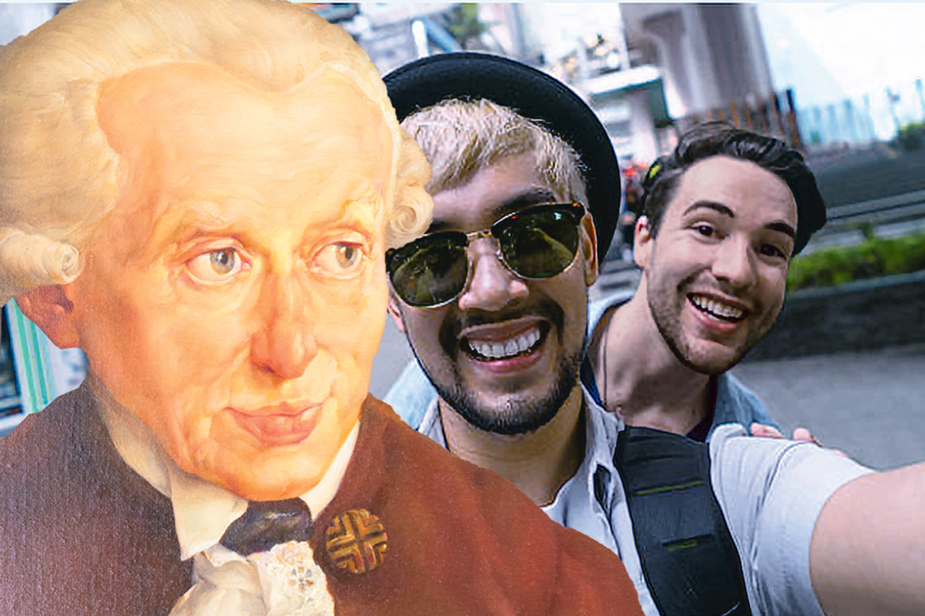 Selfie mit Kant: Habe Mut, deinen eigenen Blick zu entwickeln. | Bild:  istock/zvg/Montage: Kibo
